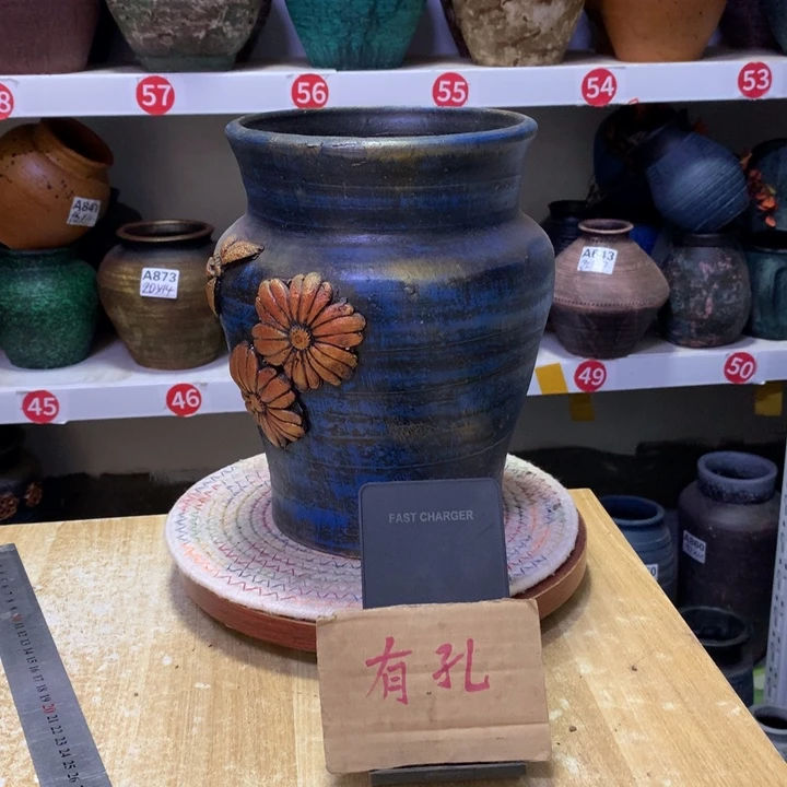 【闪购商品】粗糙盆有孔高24口16