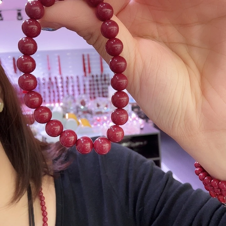 8mm朱砂手串紫金沙