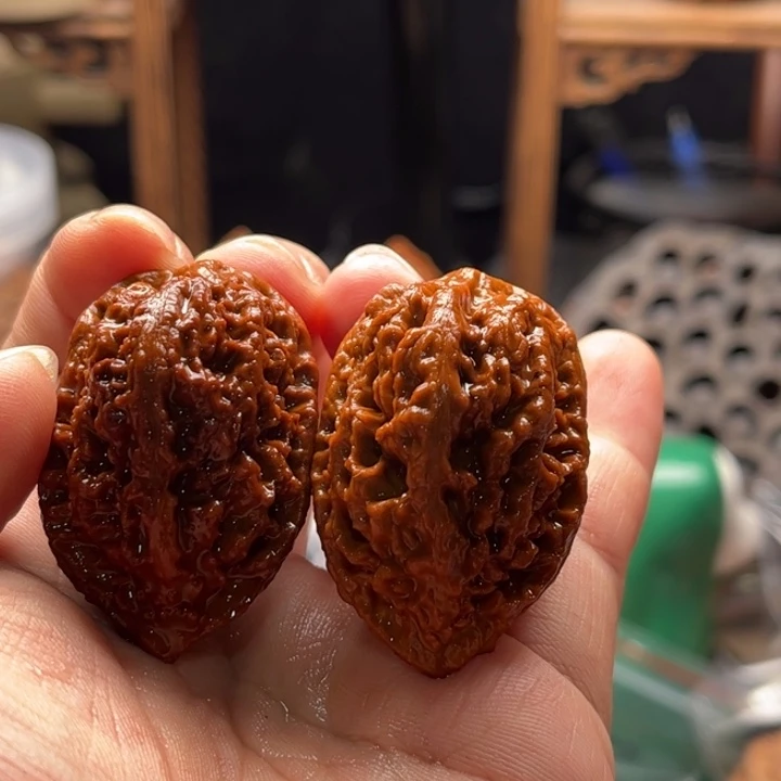 文玩核桃把件楸大胖75