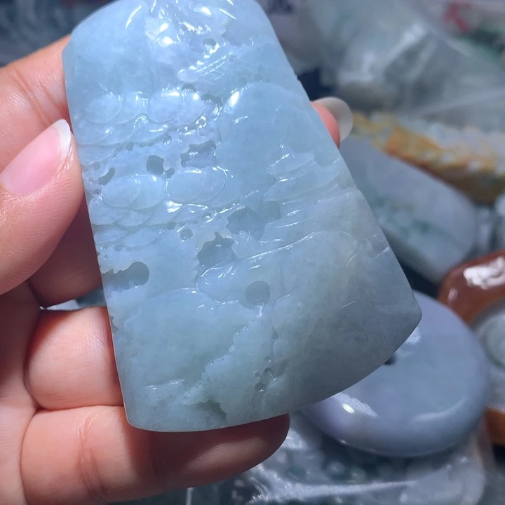 翡翠未镶嵌颈饰保真天然A货翡翠