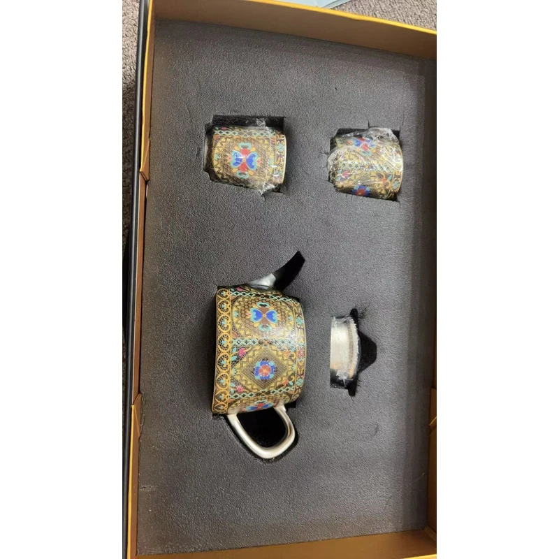 鎏银纹饰中式功夫茶具套装复古设计家用41823