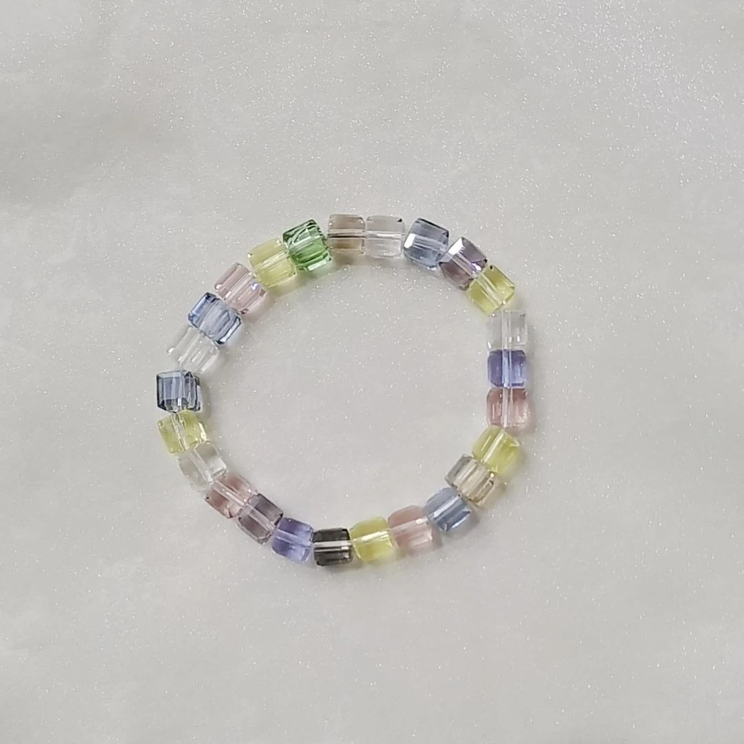 非金属大理石手链 方糖手串，穿搭配戴饰品