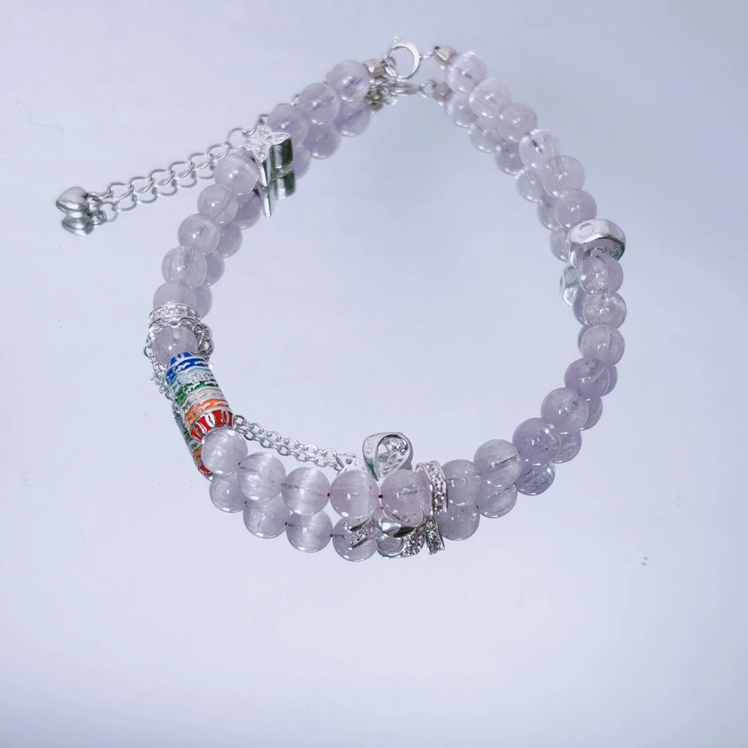 紫锂辉蝴蝶路路通手链【十三】