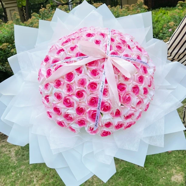 99朵乌梅子酱玫瑰花皂花束情人节生日礼物送女生顺丰发货送花上门