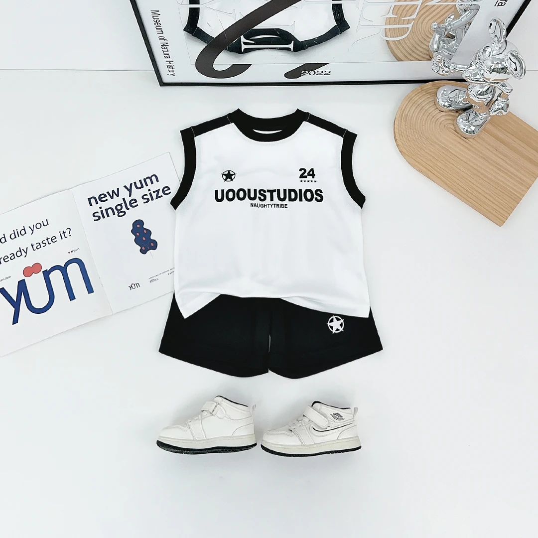 儿童夏装套装夏季2025新款男童短袖两件套潮BQ25698N悠悠童话童装