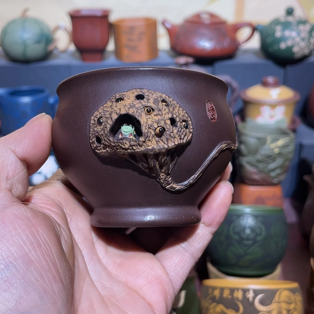 原矿紫砂手工主人杯