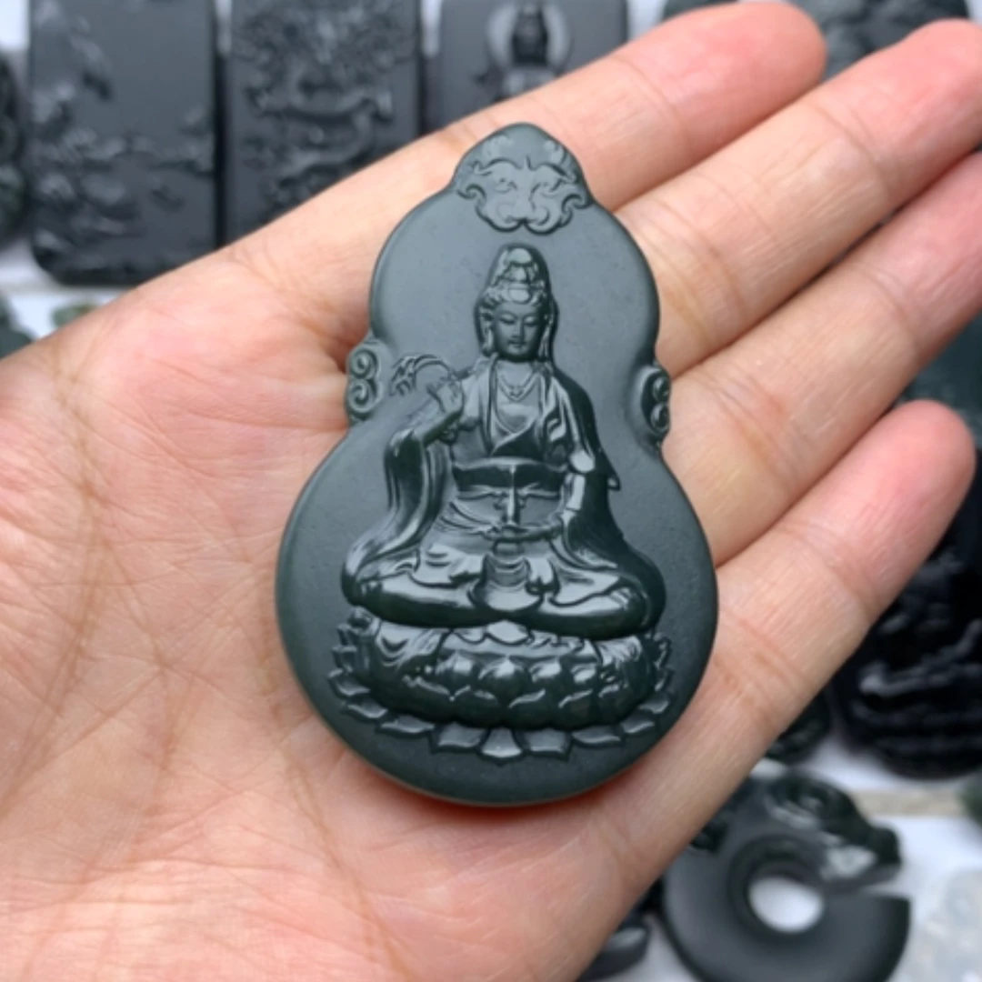 【闪购商品】颈饰未镶嵌和田玉双面雕刻