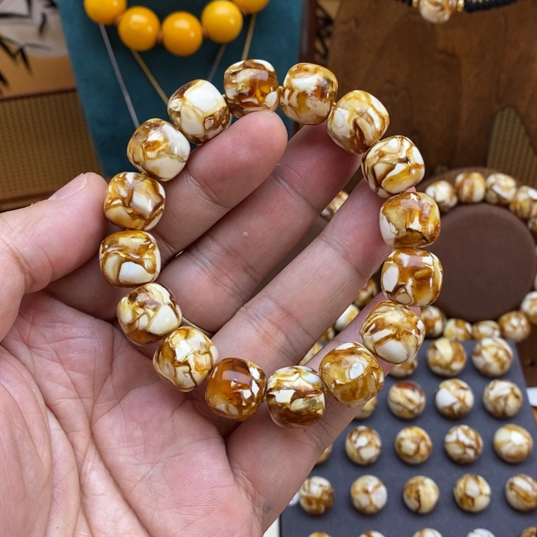 13mm+沁色精工老型单圈手串