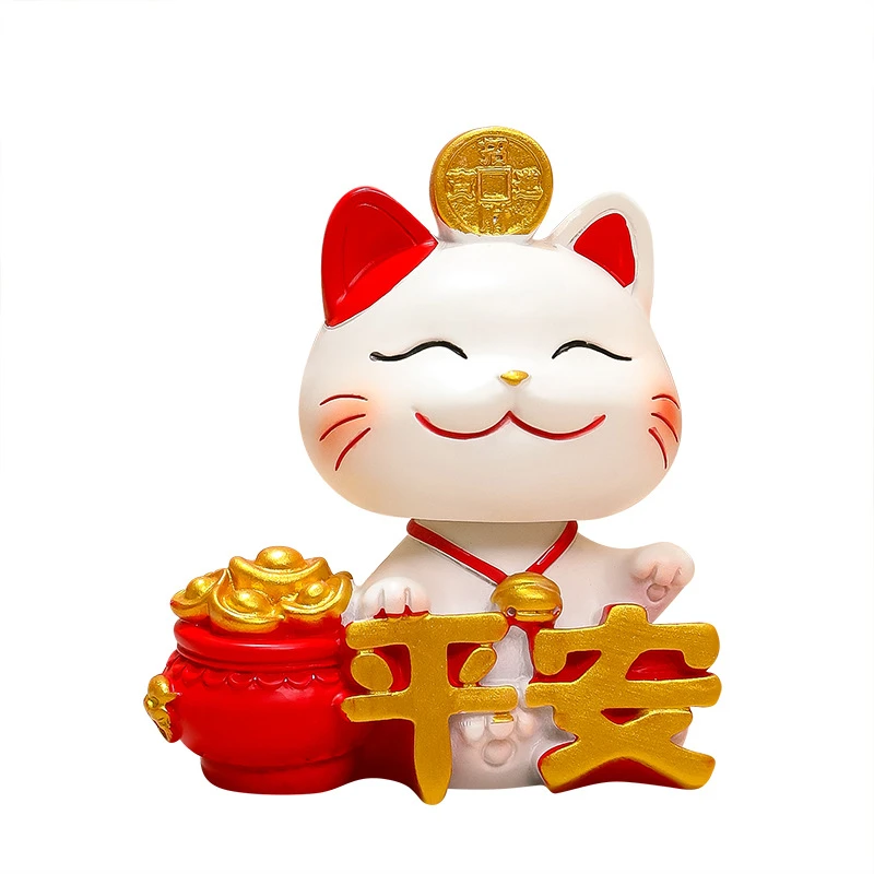 招财猫树脂工艺品可爱公仔创意手办办公文化可爱手工