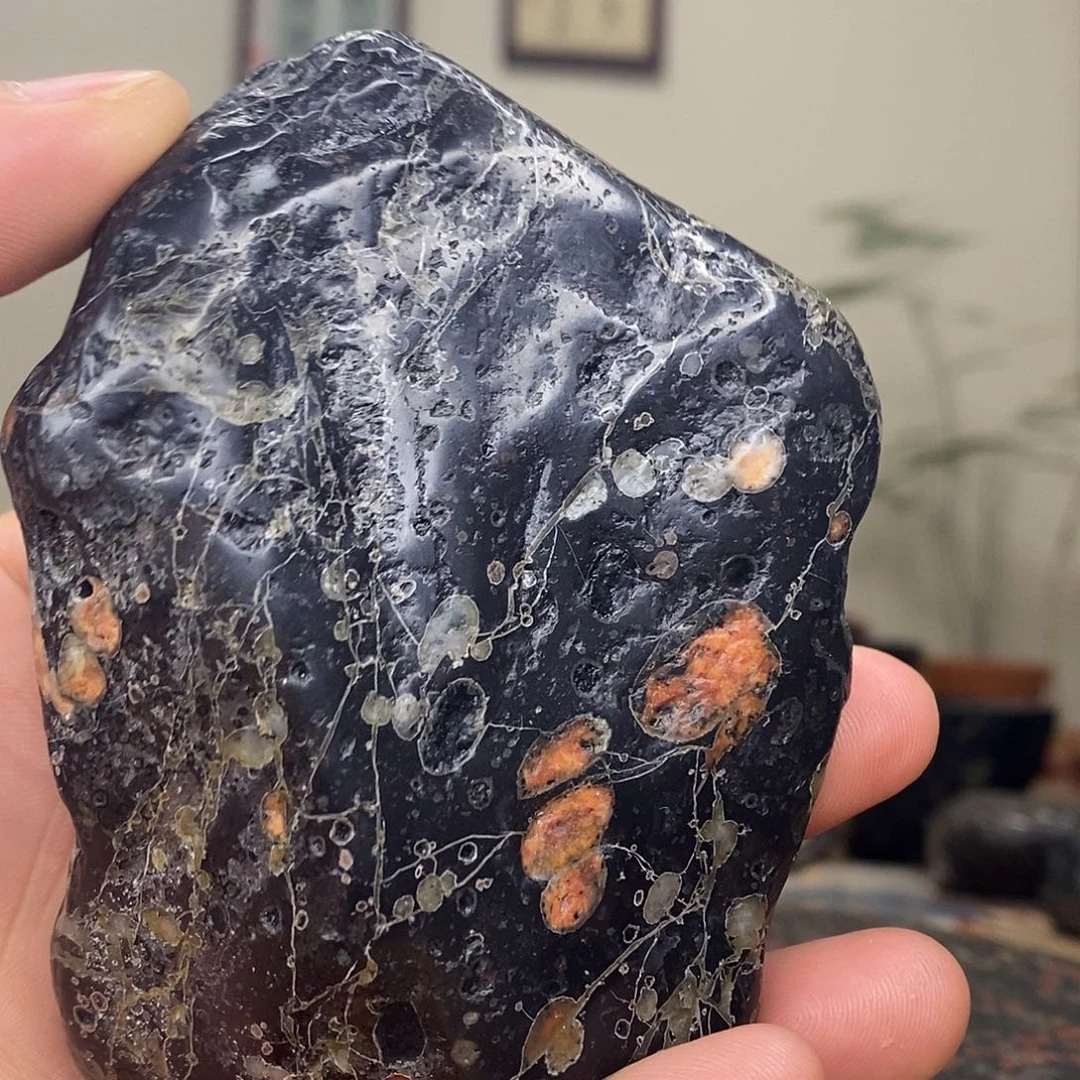 豫石匠梅花玉小鼻嘎随形手把压书石茶宠