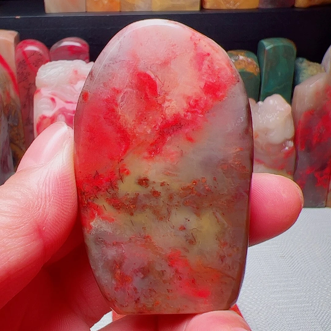 昌化石昌化鸡血石随形章