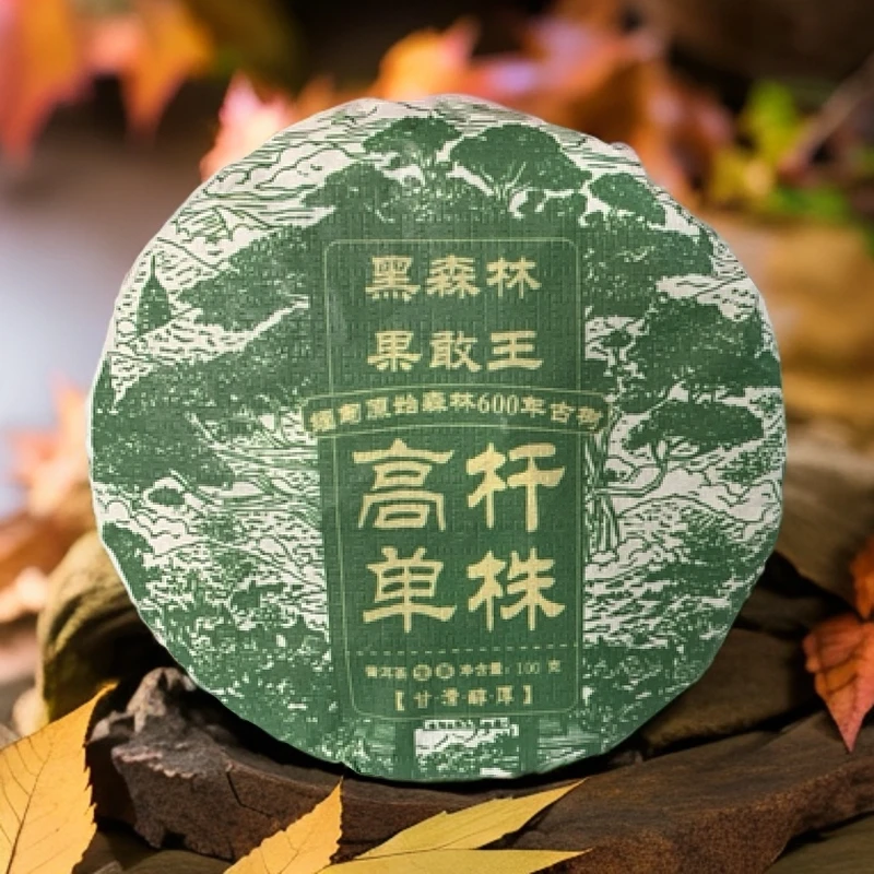 新品【果敢王】24年600年缅甸原始森林古树高杆100克饼