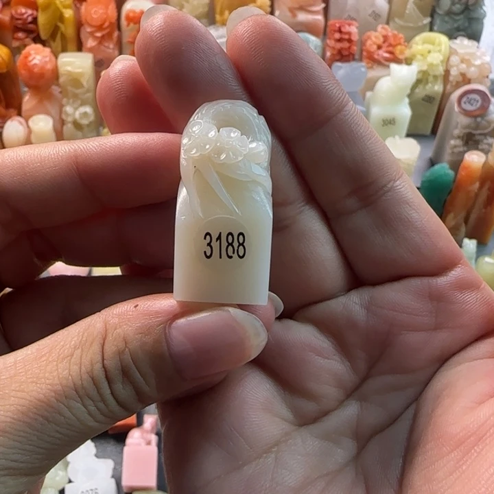 昌化石印石寒**降1.7厘米包刻字