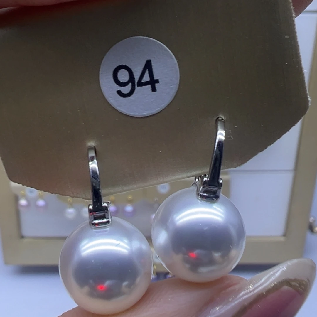 淡水珍珠耳饰银S925镶嵌