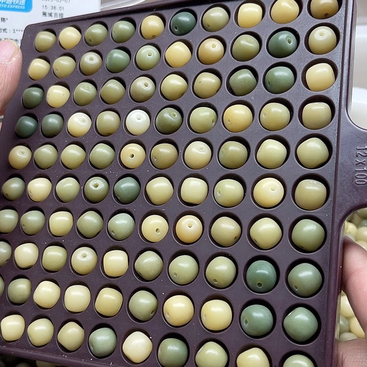 白玉菩提吊坠瑕疵11-10金桔柠檬桶珠100卡灯牌宠100颗