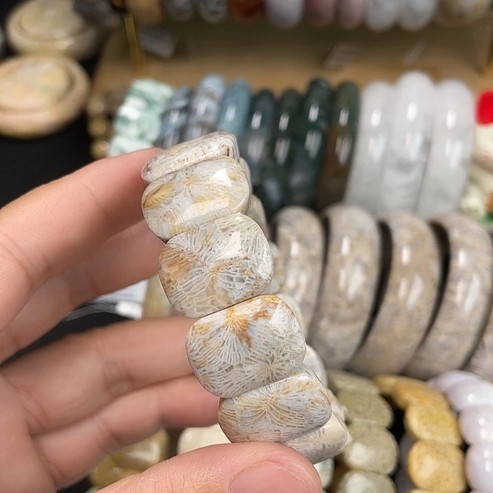 硅化珊瑚（珊瑚玉）未镶嵌手链