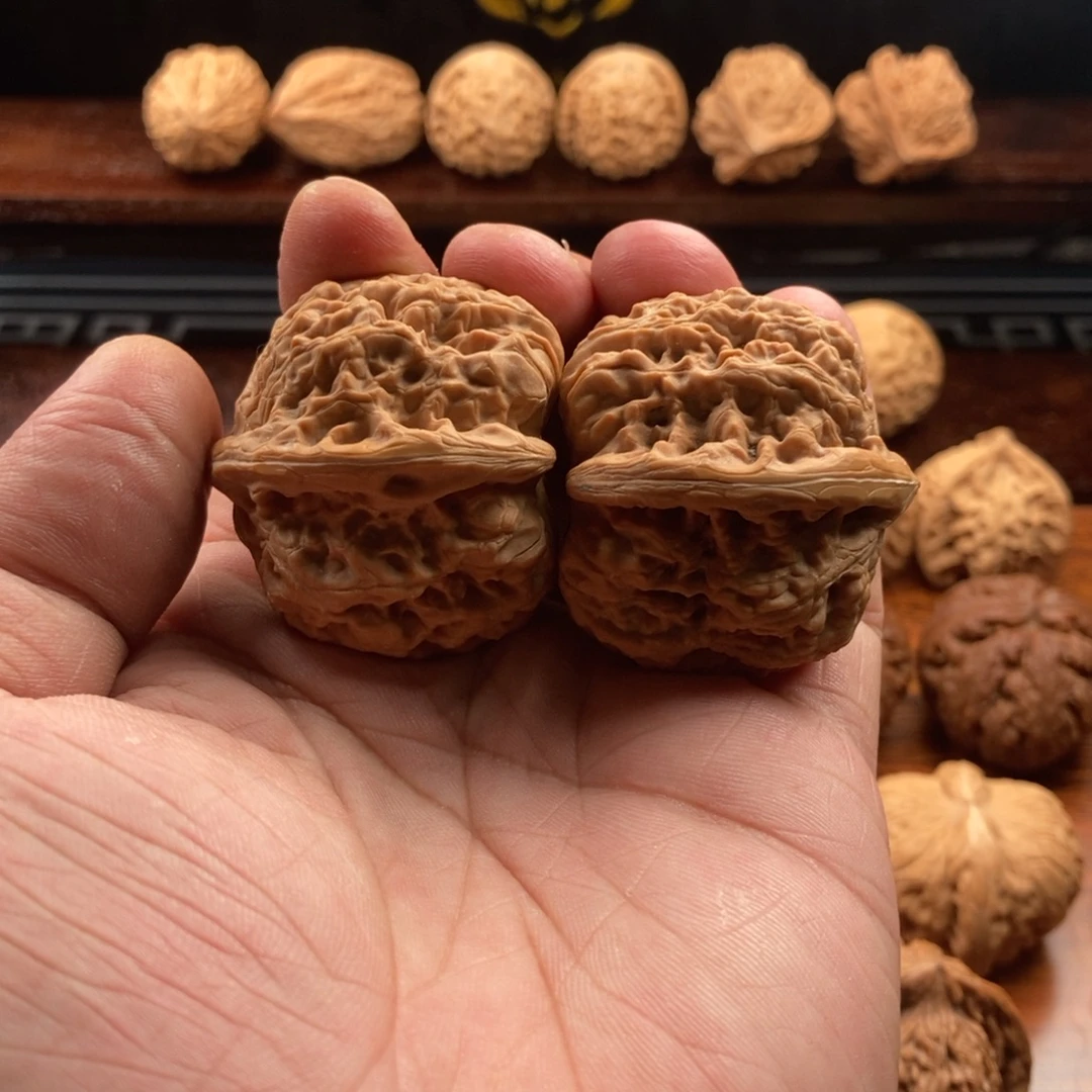 文玩核桃把件41精配二驴