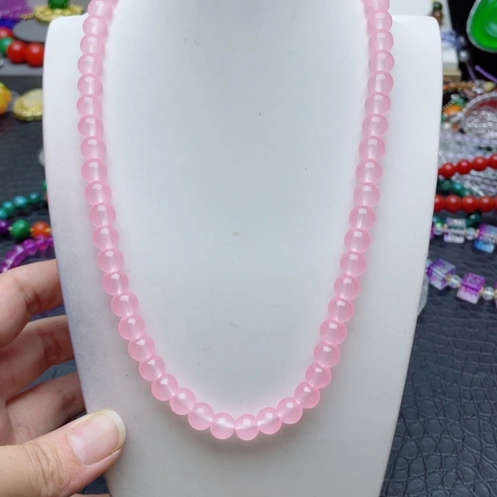 树脂制品48号粉色项链