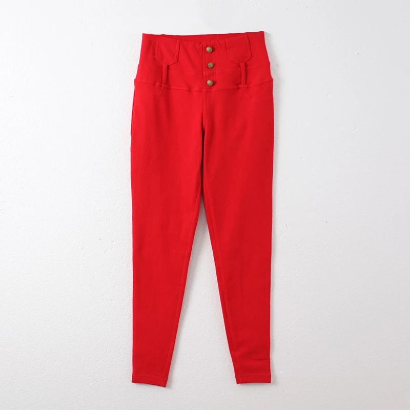 女士高腰铅笔裤休闲小脚裤通勤风气质百搭显瘦HH644柔软透气