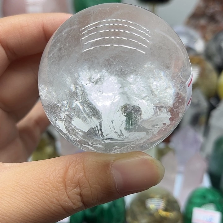 水晶珠宝半成品未镶嵌264克白水晶球