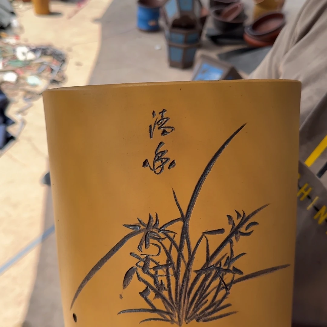 紫砂花盆口径17.22口径