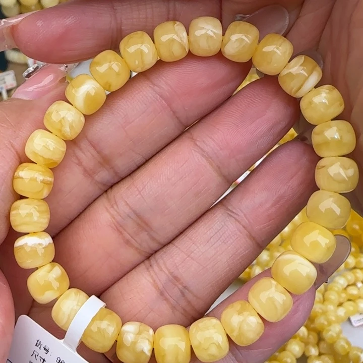 手链蜜蜡未镶嵌妖白花老型手串