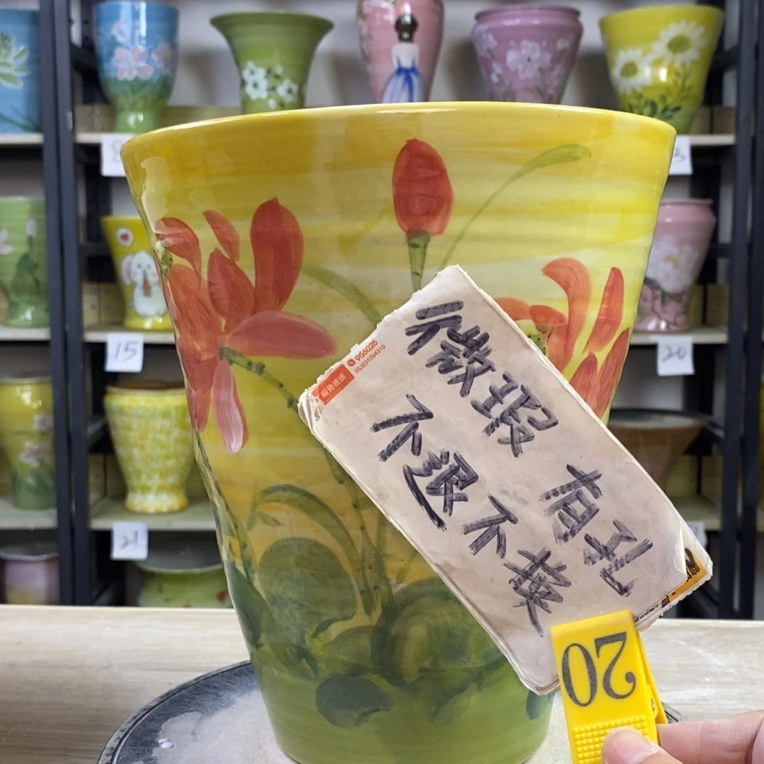 景德镇手工手绘陶瓷花盆