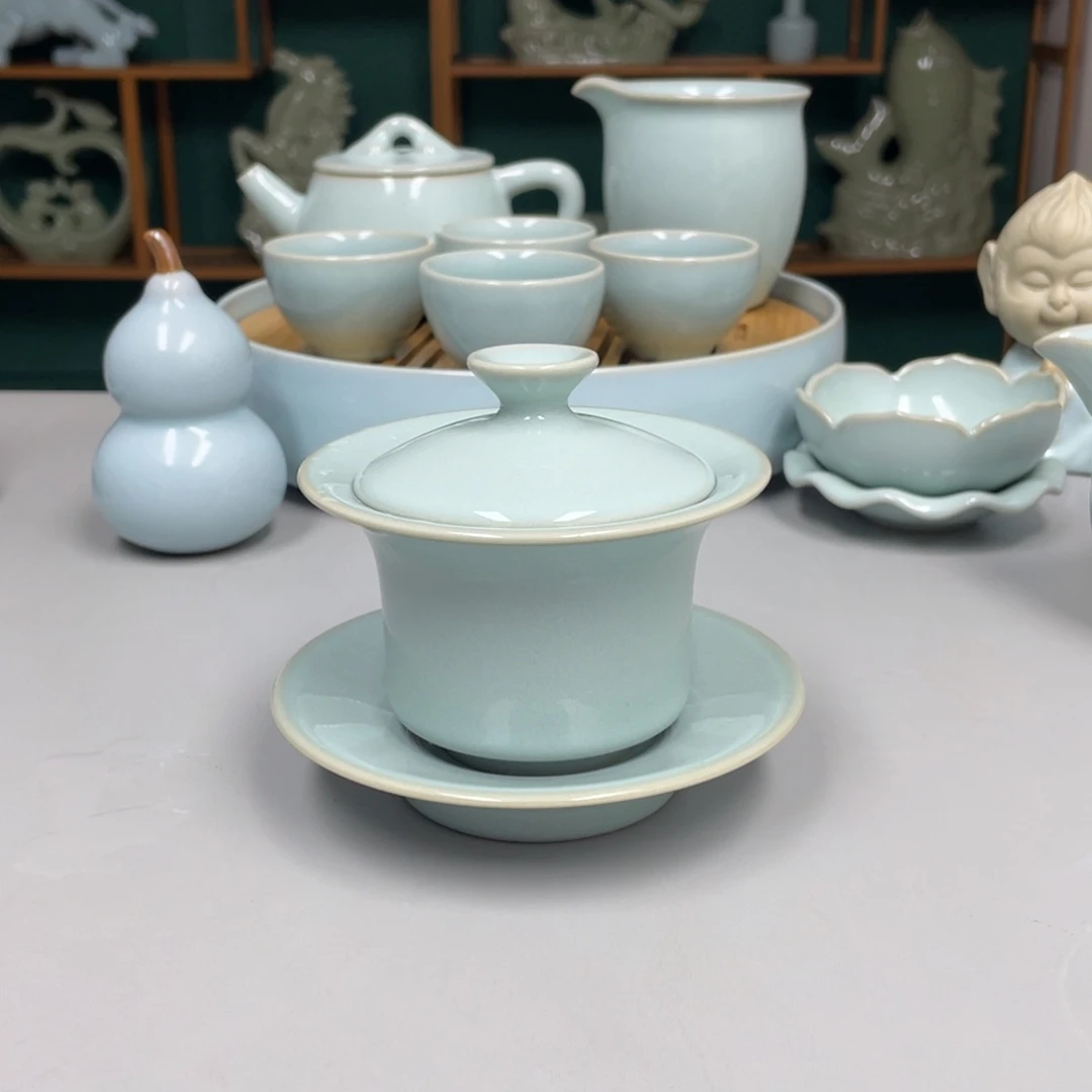 瓷赵琳老师马蹄盖碗带礼盒