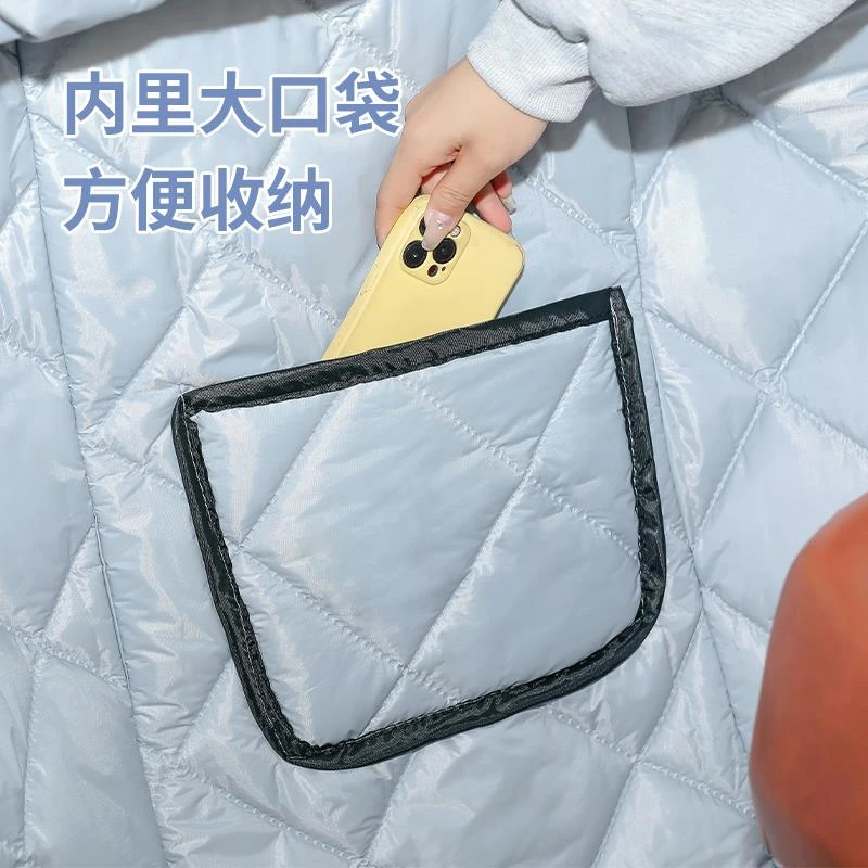 电动车挡风被四季通用中厚款电瓶摩托车双面防雨水保暖防风罩春秋