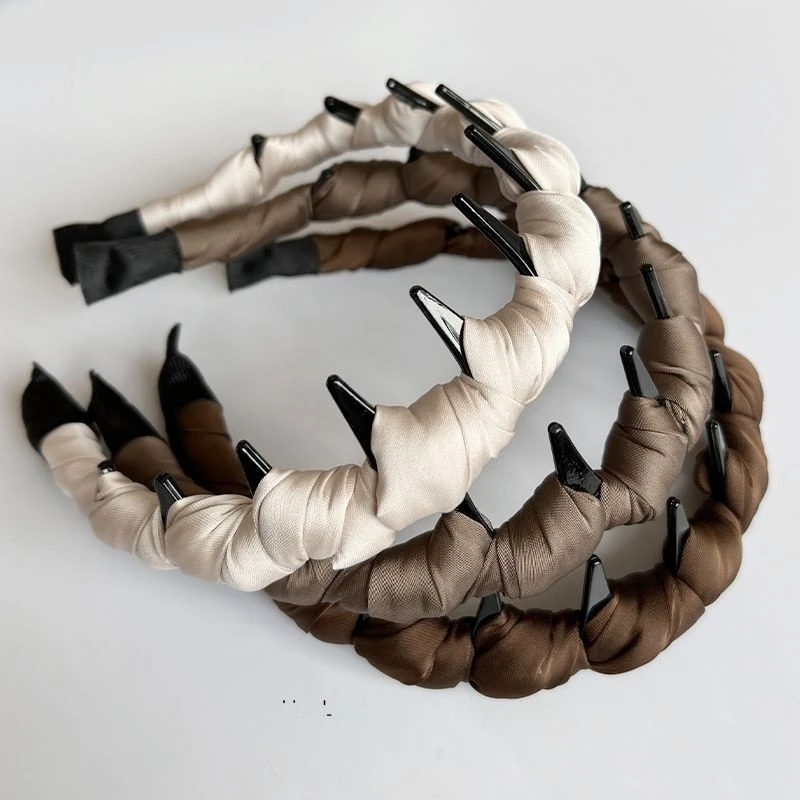 正反两戴缎面加厚反齿梳发箍2025新款高端蓬松高颅顶神器头箍发饰