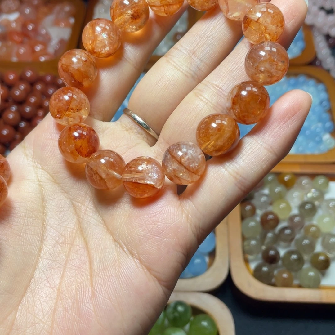 未镶嵌水晶手链红胶花