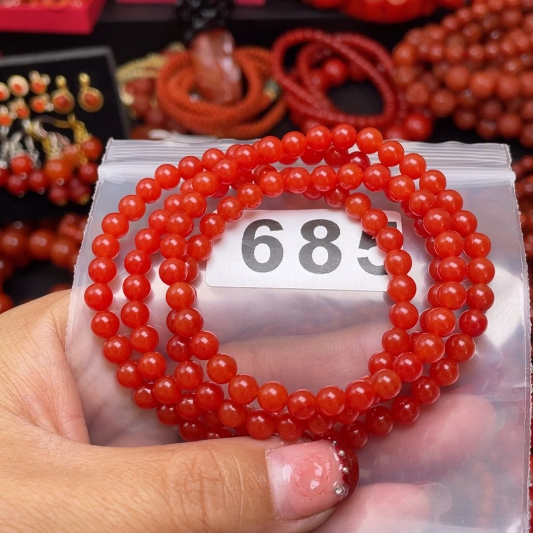 南红玛瑙手链未镶嵌如*