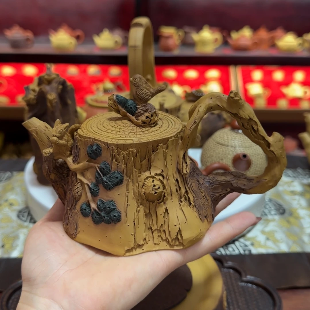 茶壶段泥枯木松鼠