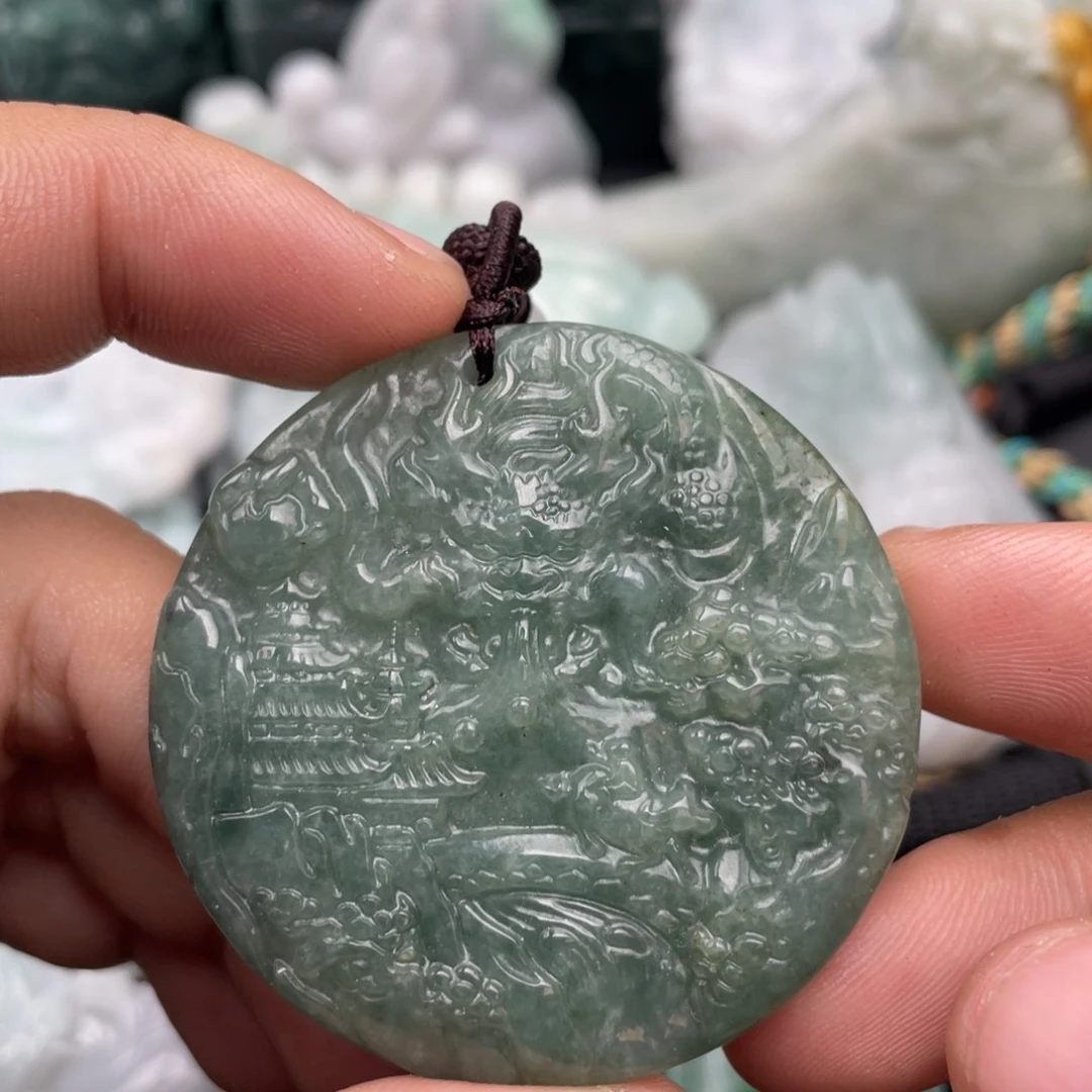 翡翠未镶嵌吊坠(不含链)