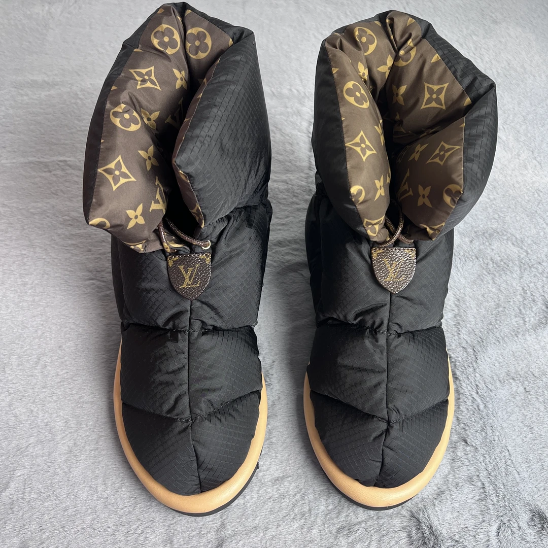 99新 LouisVuitton/路易威登 39码！lvpillow雪地靴黑色女鞋靴子
