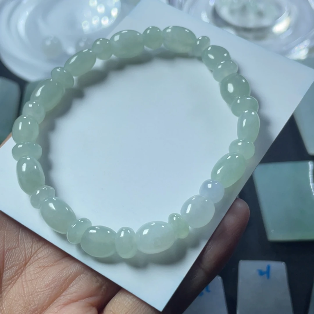 没***名翡翠未镶嵌手链随型手串27