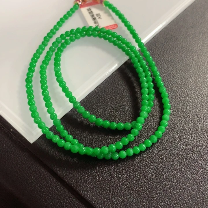 翡翠未镶嵌颈饰项链