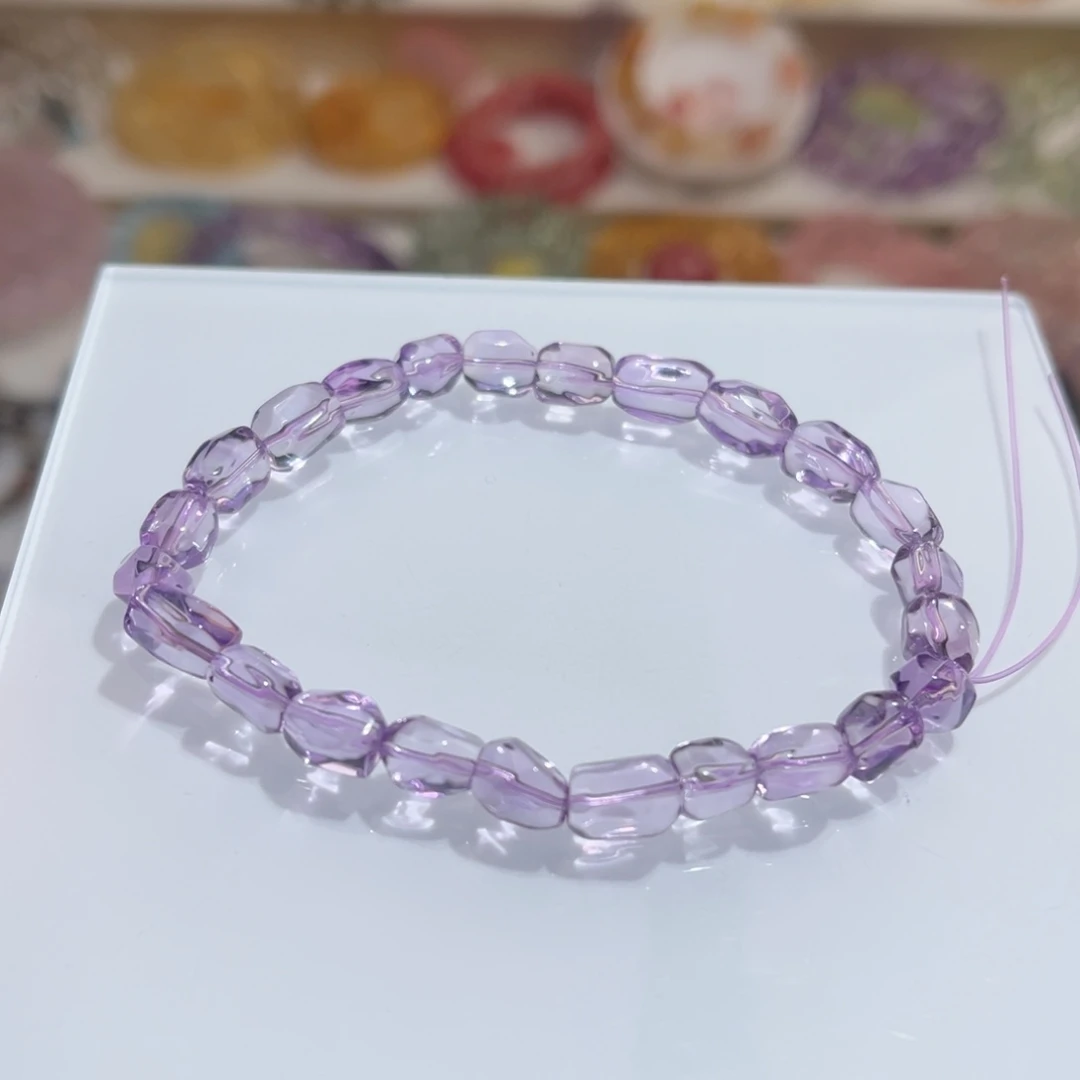 手链未镶嵌水晶99净紫水晶切割面单圈