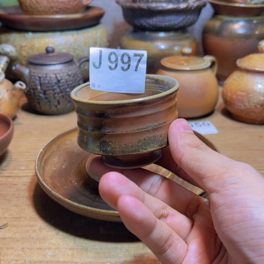 纯手工制作工艺（柴烧）裸烧纯手工制作柴烧杯997