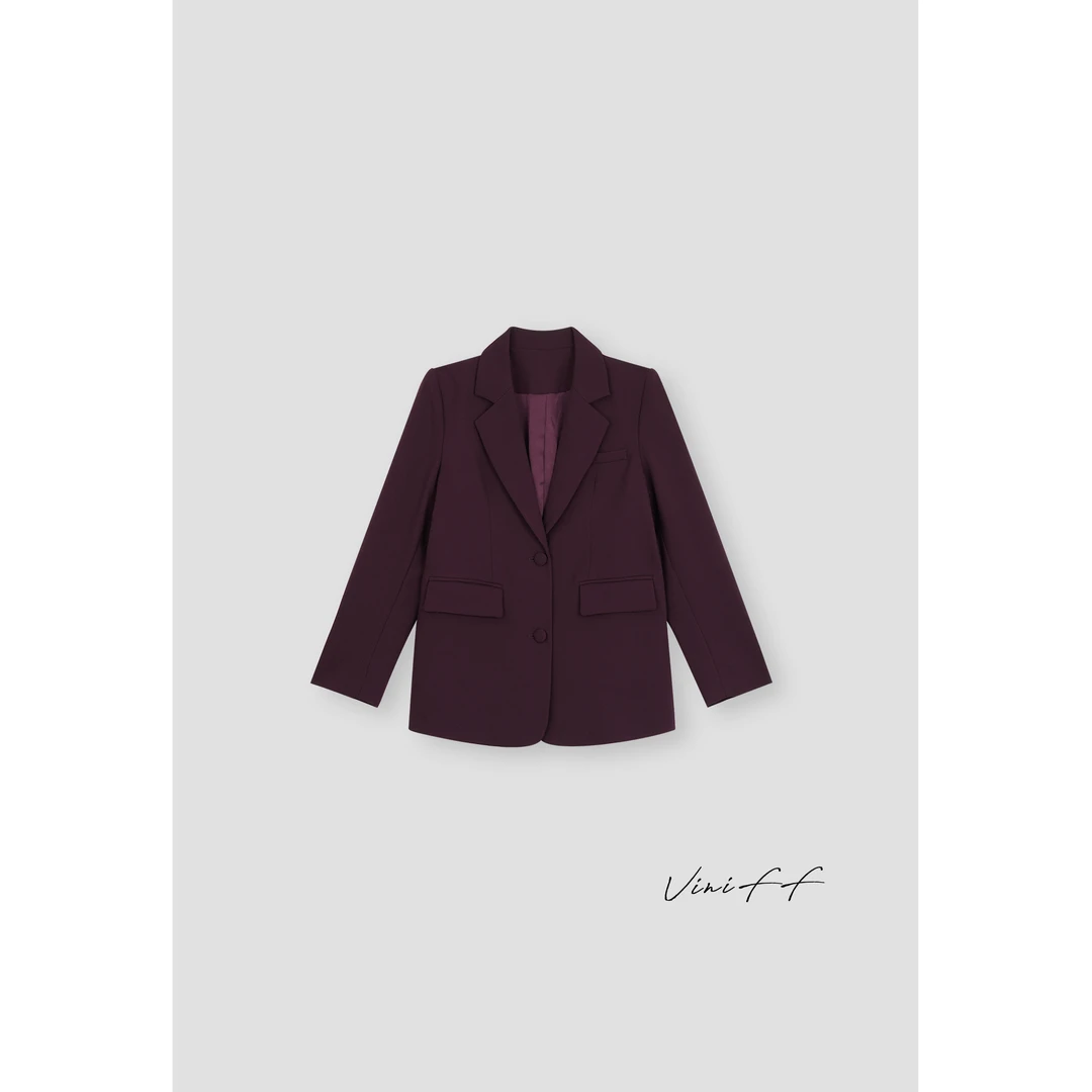 ViniFF薇妮｜【反季】304「紫藤兰」圣达菲包扣西装WA5CQ012