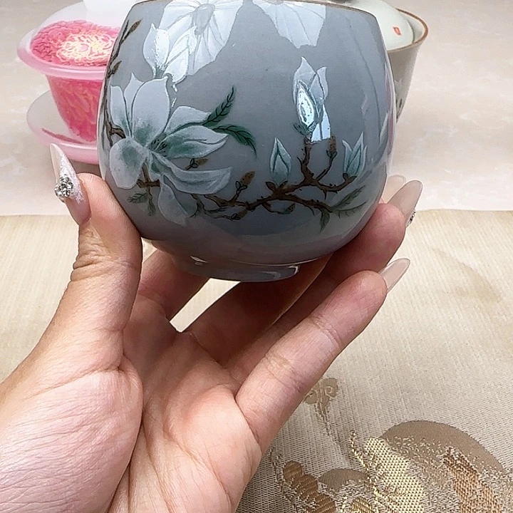 草木灰玉兰龙蛋杯