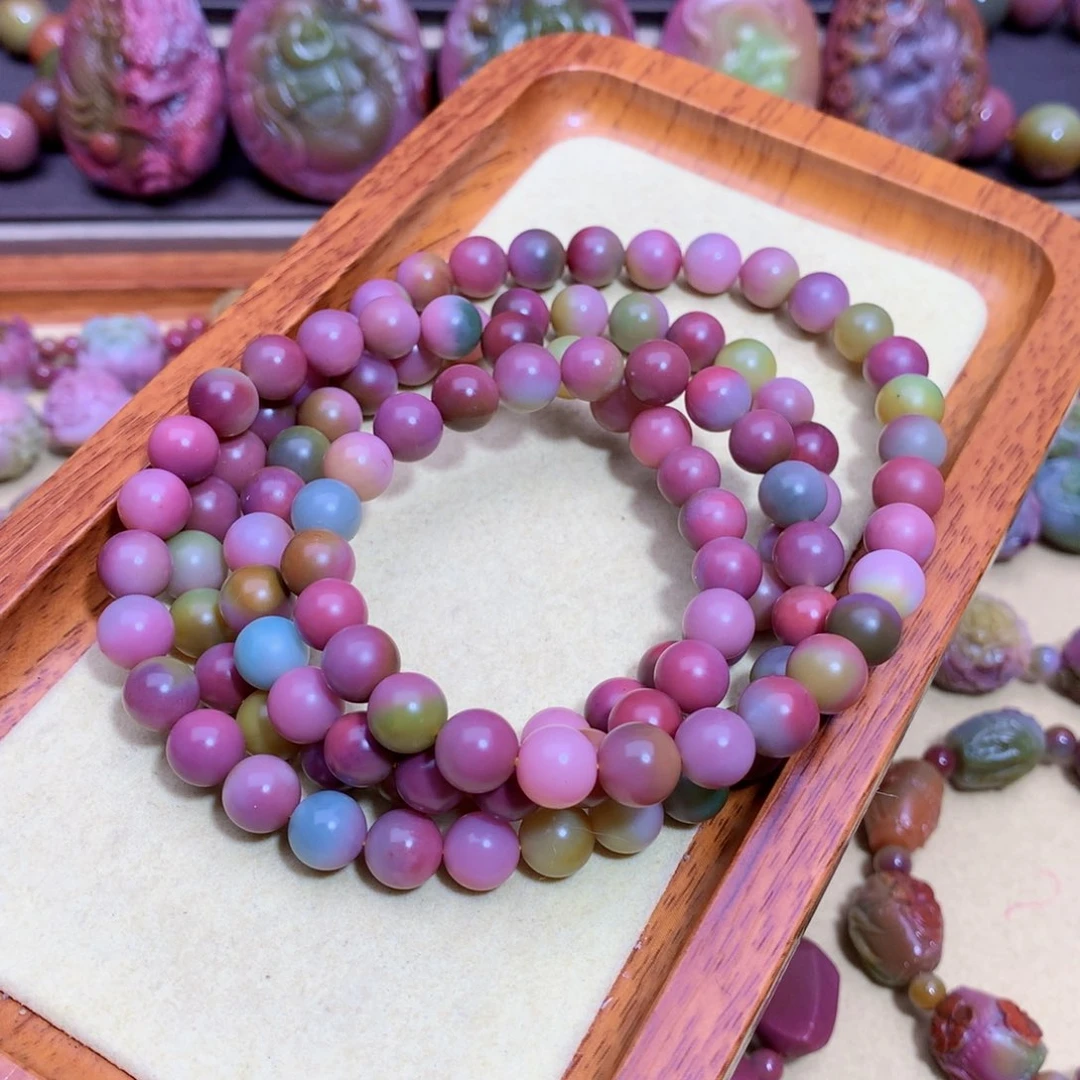 玛瑙手链未镶嵌化**品盐源