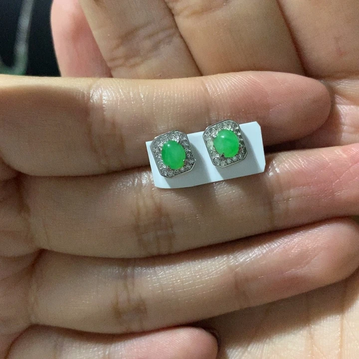 翡翠银S925镶嵌戒指
