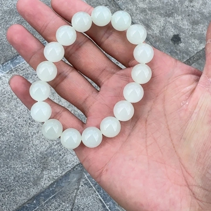 手链未镶嵌和田玉精品收藏级大高货手链