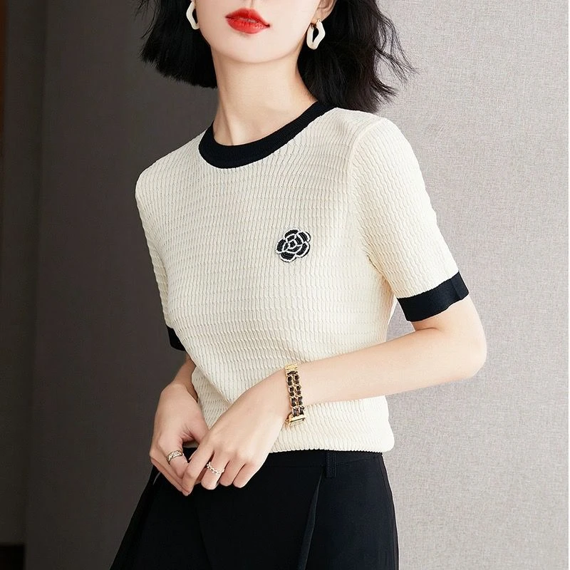 【直播】编号100-199毛衣针织衫显瘦气质时尚百搭夏季圆领撞色