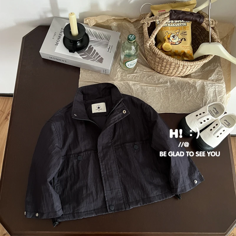 【现货】郝叔童品秋季新款潮牌2025时尚男童洋气高货休闲外套HR5340