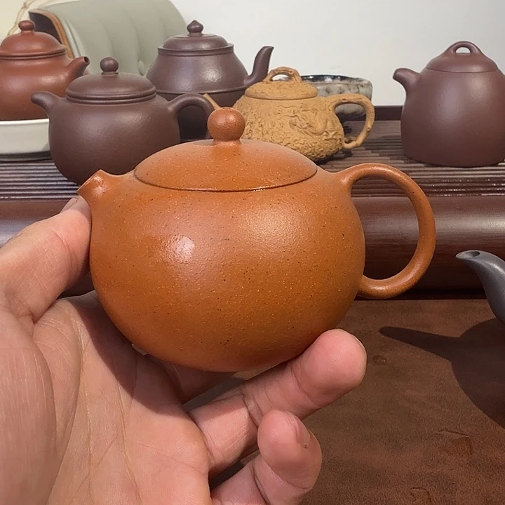 柒***壹紫砂茶壶红泥西施