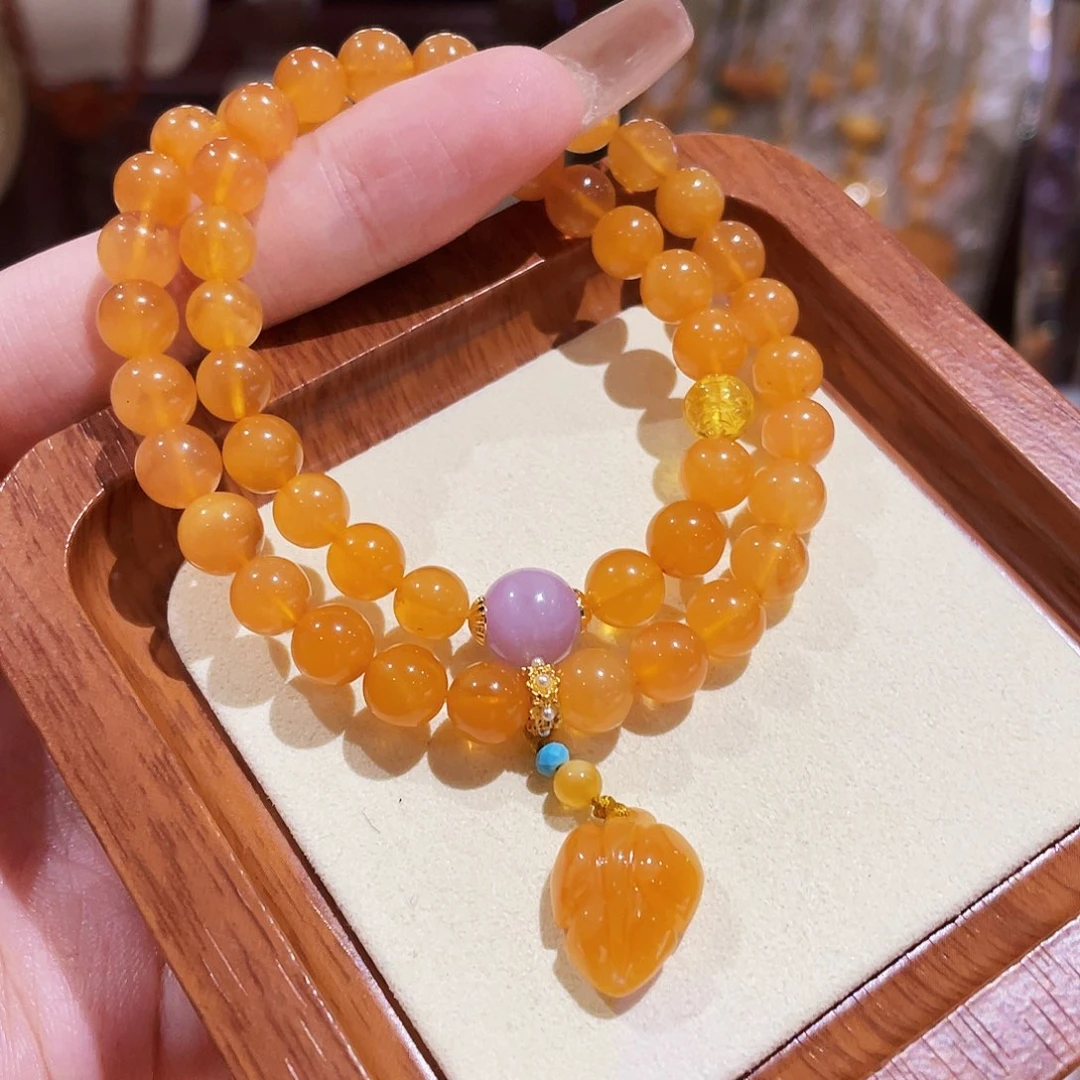 蜜蜡未镶嵌手链手串