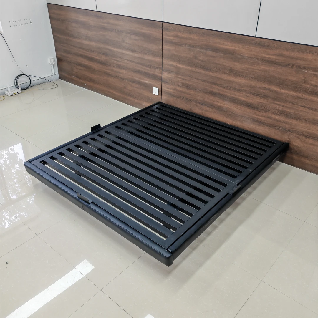 静电喷涂铁艺床床单双人床主卧悬浮床钢架定制