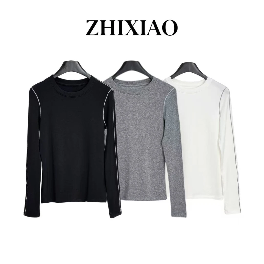 【ZHIXIAO】秋冬新款：极简打底长袖上衣TR1089